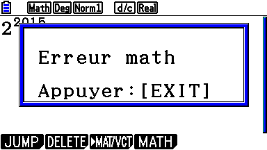 copie écran calculatrice